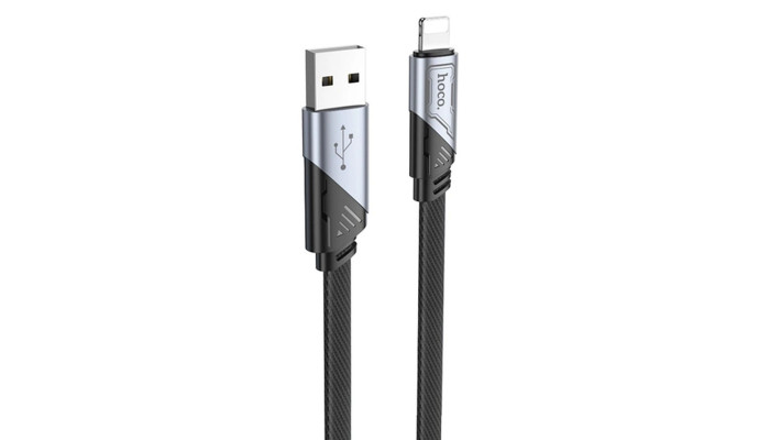 Дата кабель Hoco U119 Machine charging data USB to Lightning (1.2m) Black - фото