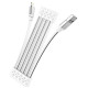 Дата кабель Hoco U103 Magnetic Absorption USB to Lightning (1m) White - фото