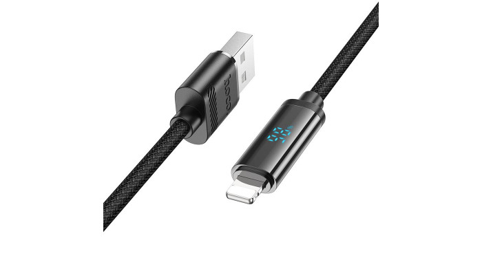Дата кабель Hoco U127 Power USB to Lightning (1.2m) Black - фото