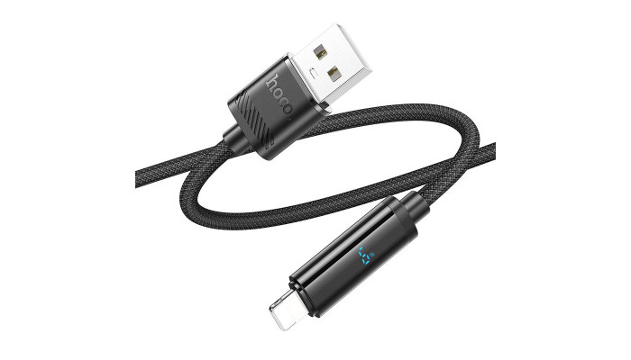 Дата кабель Hoco U127 Power USB to Lightning (1.2m) Black - фото