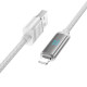 Дата кабель Hoco U127 Power USB to Lightning (1.2m) Silver / Gray - фото