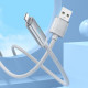 Дата кабель Hoco U127 Power USB to Lightning (1.2m) Silver / Gray - фото