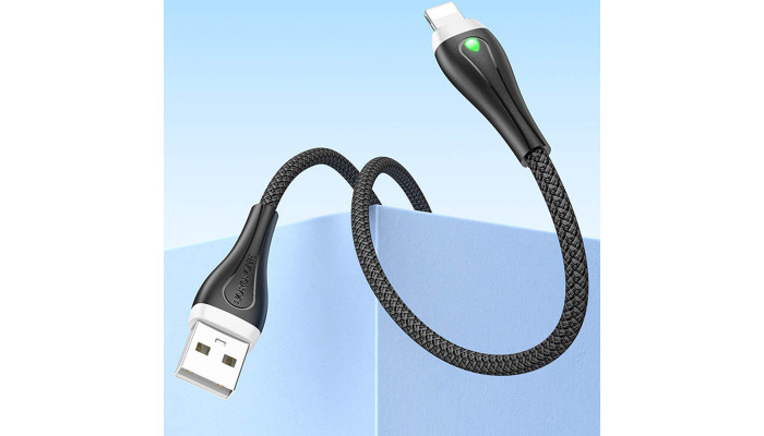 Дата кабель Borofone BX100 Advantage USB to Lightning (1m) Black - фото