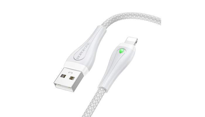 Дата кабель Borofone BX100 Advantage USB to Lightning (1m) Gray - фото