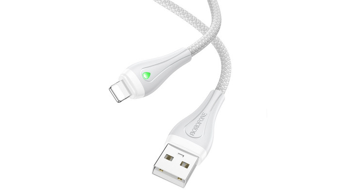 Дата кабель Borofone BX100 Advantage USB to Lightning (1m) Gray - фото