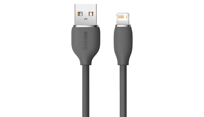 Дата кабель Baseus Jelly Liquid Silica Gel USB to Lightning 2.4A (1.2m) (CAGD000001) Black - фото
