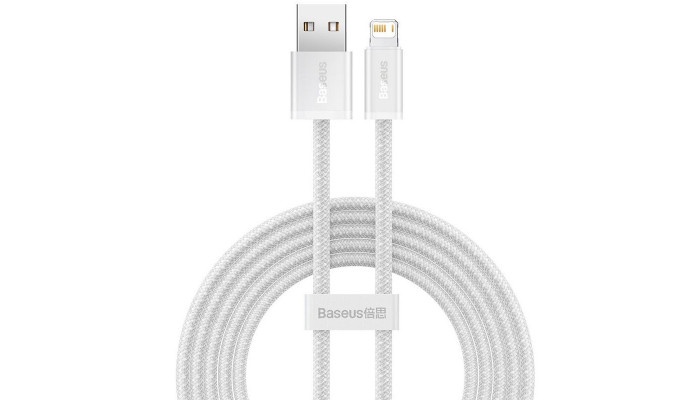 Дата кабель Baseus Dynamic Series USB to Lightning 2.4A (1m) (CALD000402) White - фото