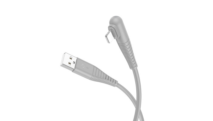 Дата кабель Borofone BX105 Corriente USB to Lightning (1m) Gray - фото