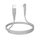 Дата кабель Borofone BX105 Corriente USB to Lightning (1m) Gray - фото
