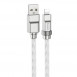 Дата кабель Hoco U113 Solid 2.4A USB to Lightning (1m) Silver