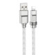 Дата кабель Hoco U113 Solid 2.4A USB to Lightning (1m) Silver - фото