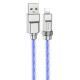 Дата кабель Hoco U113 Solid 2.4A USB to Lightning (1m) Blue - фото