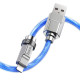 Дата кабель Hoco U113 Solid 2.4A USB to Lightning (1m) Blue - фото