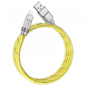 Дата кабель Hoco U113 Solid 2.4A USB to Lightning (1m) Gold