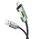 Дата кабель Hoco U123 Regent colorful 2.4A USB to Lightning (1.2m) Black - фото