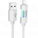 Дата кабель Hoco U123 Regent colorful 2.4A USB to Lightning (1.2m) Gray