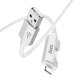 Дата кабель Hoco U123 Regent colorful 2.4A USB to Lightning (1.2m) Gray - фото