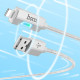 Дата кабель Hoco U123 Regent colorful 2.4A USB to Lightning (1.2m) Gray - фото