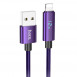 Дата кабель Hoco U125 Benefit 2.4A USB to Lightning with display (1.2m) Purple