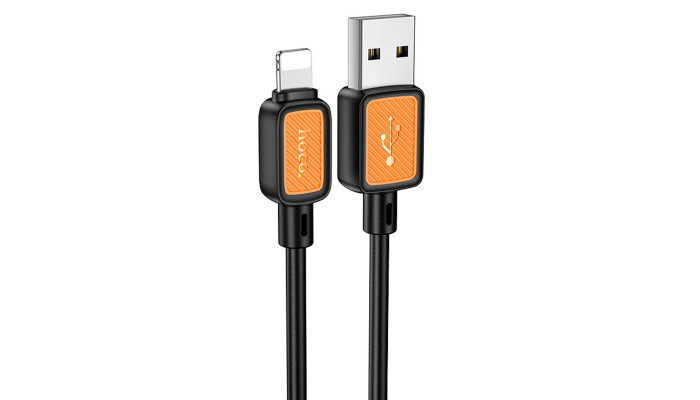 Дата кабель Hoco X108 Benefit USB to Lightning 2.4A (1m) Black - фото