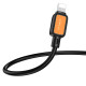 Дата кабель Hoco X108 Benefit USB to Lightning 2.4A (1m) Black - фото