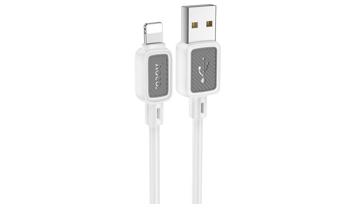 Дата кабель Hoco X108 Benefit USB to Lightning 2.4A (1m) White - фото