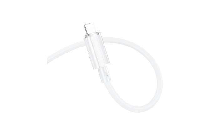 Дата кабель Borofone BX112 Lemon USB to Lightning 2.4A (1m) White - фото