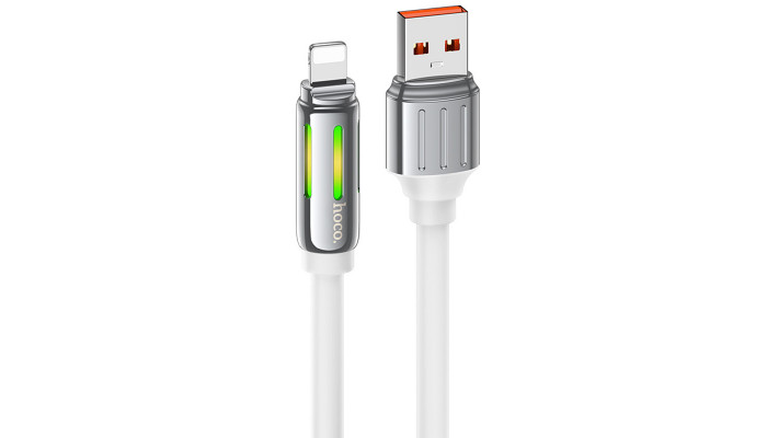 Дата кабель Hoco U136 Prize USB to Lightning 2.4A (1.2m) White - фото