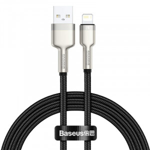 Дата кабель Baseus Cafule Series Metal USB to Lightning 2.4A (1m) (CALJK-A0) Black