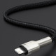 Дата кабель Baseus Cafule Series Metal USB to Lightning 2.4A (1m) (CALJK-A0) Black - фото