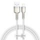 Дата кабель Baseus Cafule Series Metal USB to Lightning 2.4A (1m) (CALJK-A0) White - фото