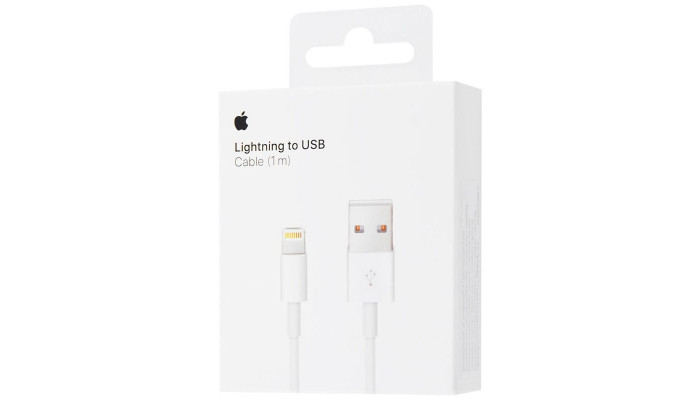 Дата кабель USB to Lightning for Apple (AAA) (1m) (box) White - фото