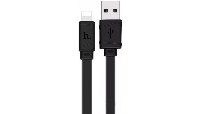 Дата кабель Hoco X5 Bamboo USB to Lightning (100см) Черный - фото