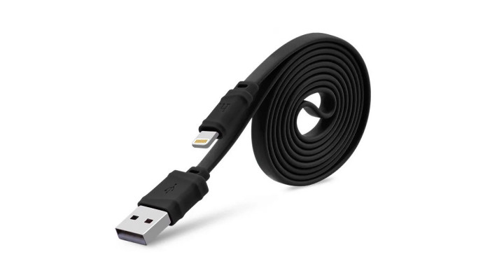 Дата кабель Hoco X5 Bamboo USB to Lightning (100см) Чорний - фото