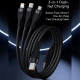 Дата кабель Baseus Flash Series 2 USB to MicroUSB-Lightning-Type-C 100W (1.2m) (CASS03000) Black - фото