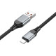 Дата кабель Hoco U128 Viking 2in1 USB/Type-C to Lightning (1m) Black - фото