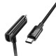 Дата кабель Hoco U135 Incredible 2in1 Type-C to Lightning/Type-C (1m) Black - фото