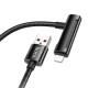 Дата кабель Hoco U135 Incredible 2in1 USB to Lightning/Type-C (1m) Black - фото