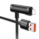 Дата кабель Hoco U135 Incredible 2in1 USB to Lightning/Type-C (1m) Black - фото