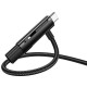 Дата кабель Hoco U135 Incredible 2in1 USB to Lightning/Type-C (1m) Black - фото