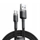 Дата кабель Baseus Cafule Type-C Cable 2A (2m) (CATKLF-C) Чорний / Сірий - фото