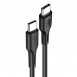 Дата кабель USAMS US-SJ459 U43 Type-C to Type-C 100W PD (1.2m) Чорний