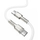Дата кабель Baseus Cafule Series Metal Type-C to Type-C 100W (1m) (CATJK-C) Білий - фото