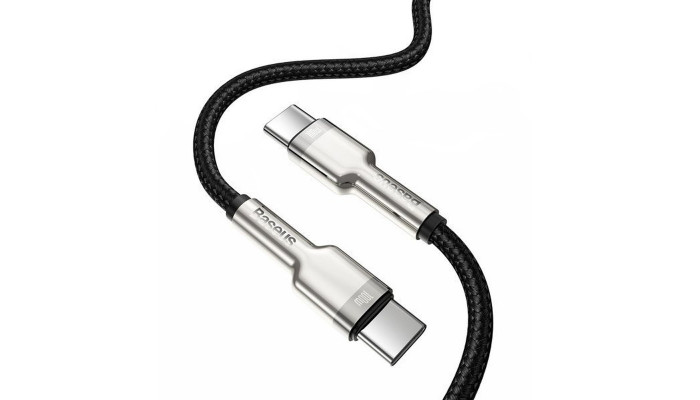 Дата кабель Baseus Cafule Series Metal Type-C to Type-C 100W (1m) (CATJK-C) Черный - фото