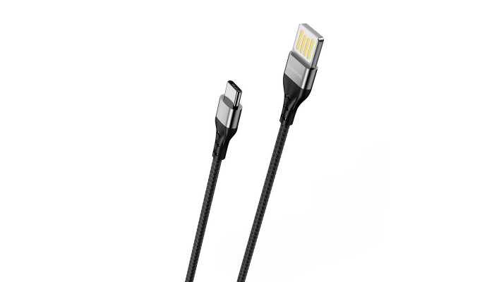 Дата кабель Borofone BU11 Tasteful USB to Type-C (1.2m) Чорний - фото