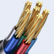 Дата кабель USAMS US-SJ590 Type-C to Type-C PD 100W Transparent Digital Display Cable (1.2m) Black - фото