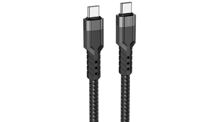 Дата кабель Hoco U110 charging data sync Type-C to Type-C 60W (1.2 m) Черный - фото