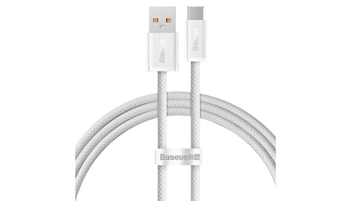 Дата кабель Baseus Dynamic Series USB to Type-C 100W (1m) (CALD000616) White - фото