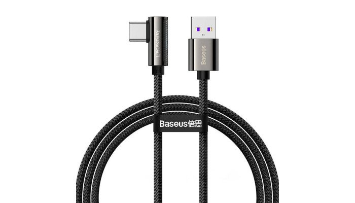 Дата кабель Baseus Legend Series Elbow USB to Type-C 66W (2m) (CATCS-C01) Black - фото