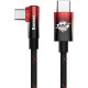 Дата кабель Baseus MVP 2 Elbow-shaped Type-C to Type-C 100W (2m) (CAVP000720) Black / Red - фото